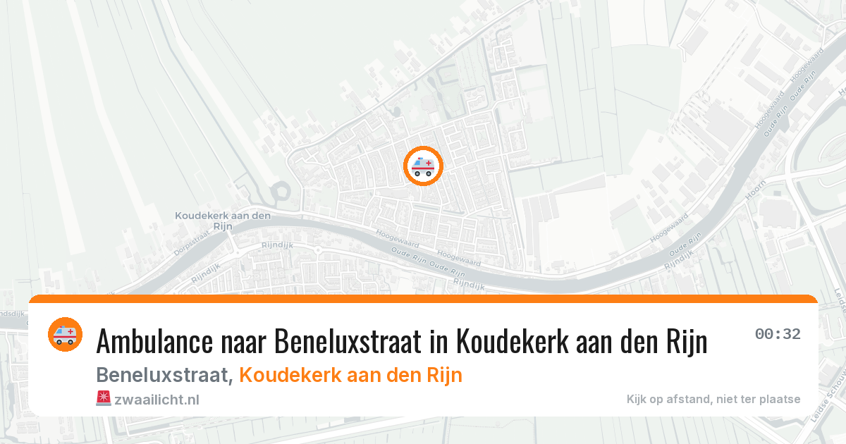 Ambulance naar Beneluxstraat in Koudekerk aan den Rijn — 18 feb 2026