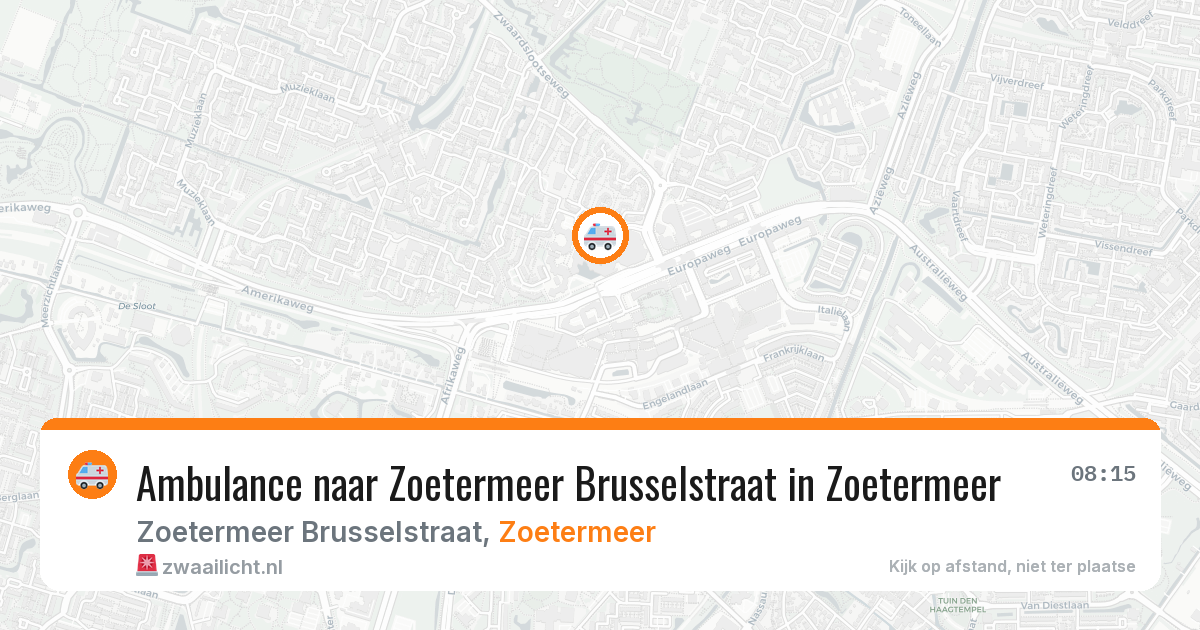 Ambulance naar Zoetermeer Brusselstraat in Zoetermeer — 9 feb 2026