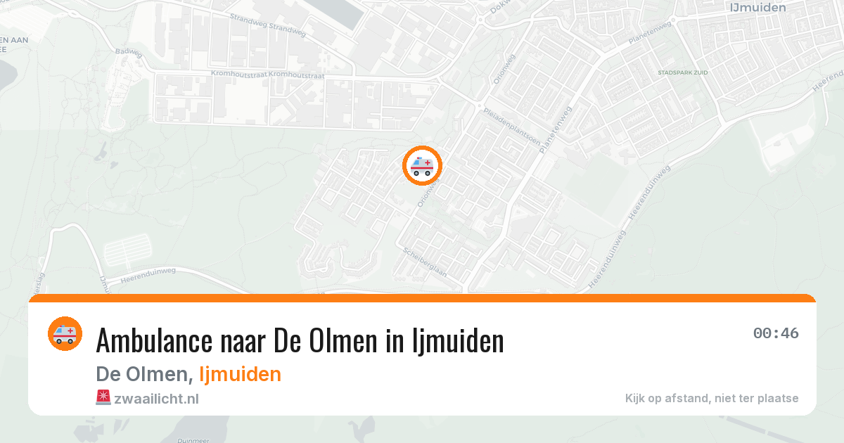 Ambulance naar De Olmen in Ijmuiden — 18 mei 2026