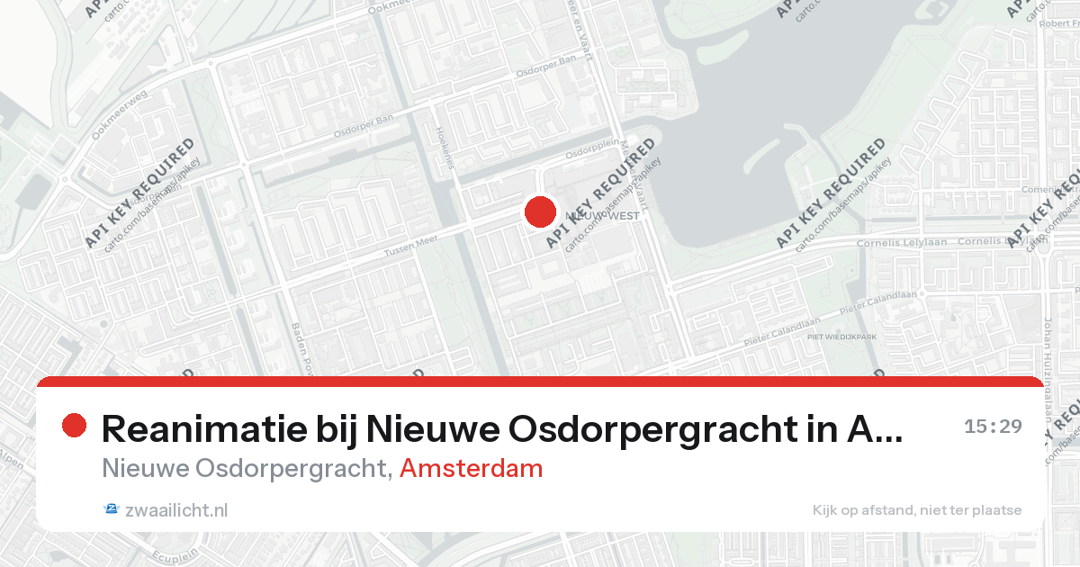Reanimatie bij Nieuwe Osdorpergracht in Amsterdam — 26 aug 2026