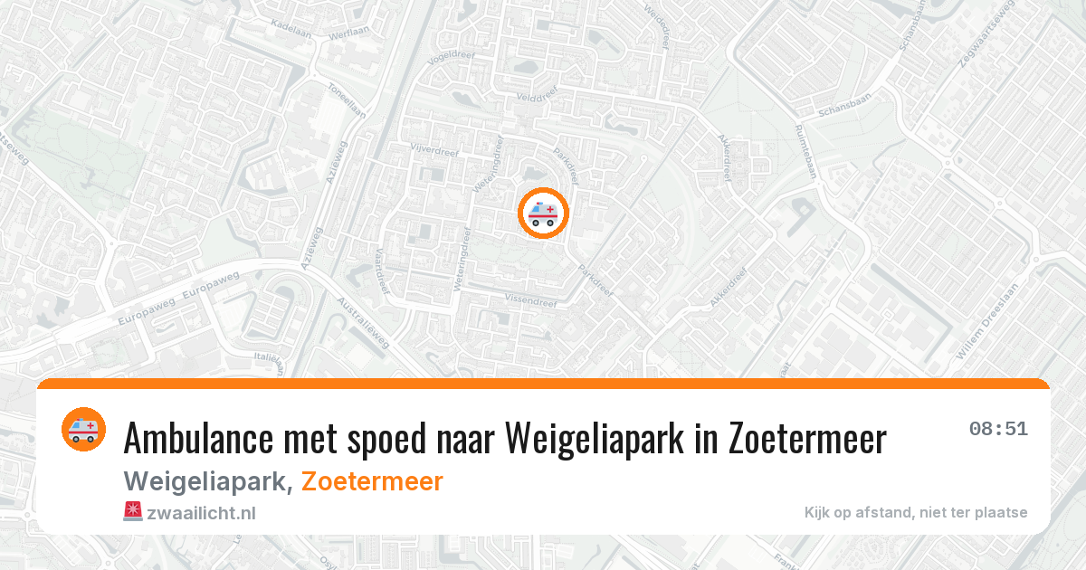 Ambulance met spoed naar Weigeliapark in Zoetermeer — 30 mrt 2026