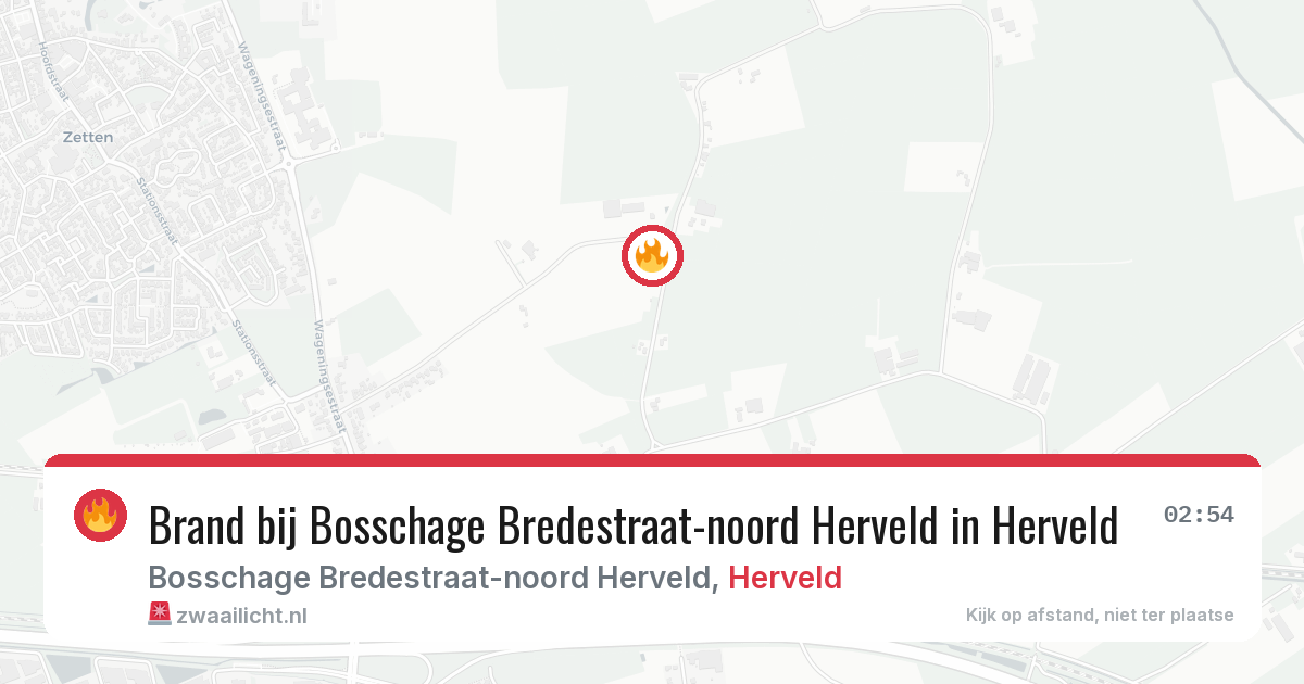Brand bij Bosschage Bredestraat-noord Herveld in Herveld — 26 jul 2026