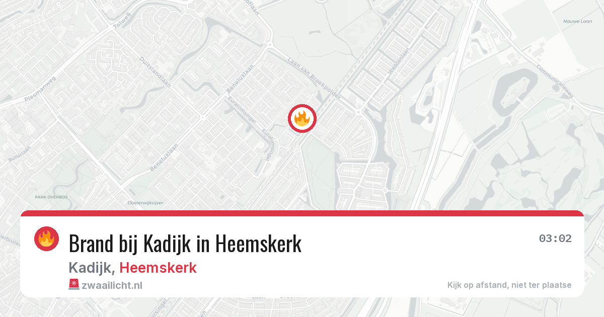 Brand bij Kadijk in Heemskerk — 4 jul 2026