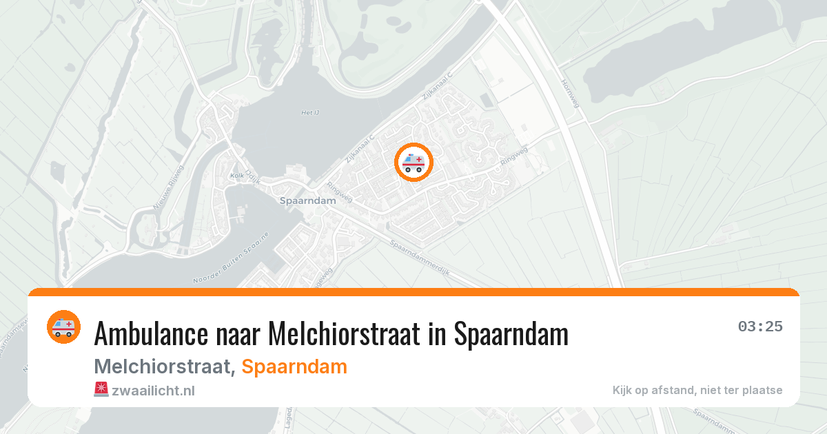 Ambulance naar Melchiorstraat in Spaarndam — 27 jul 2026