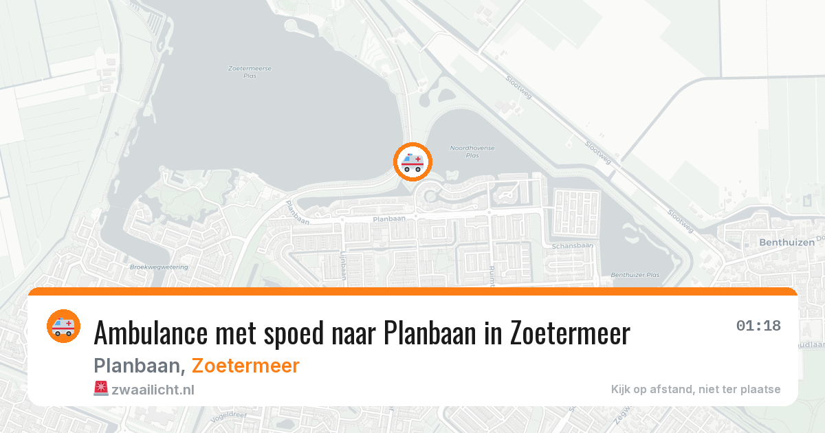 Ambulance met spoed naar Planbaan in Zoetermeer — 11 aug 2026
