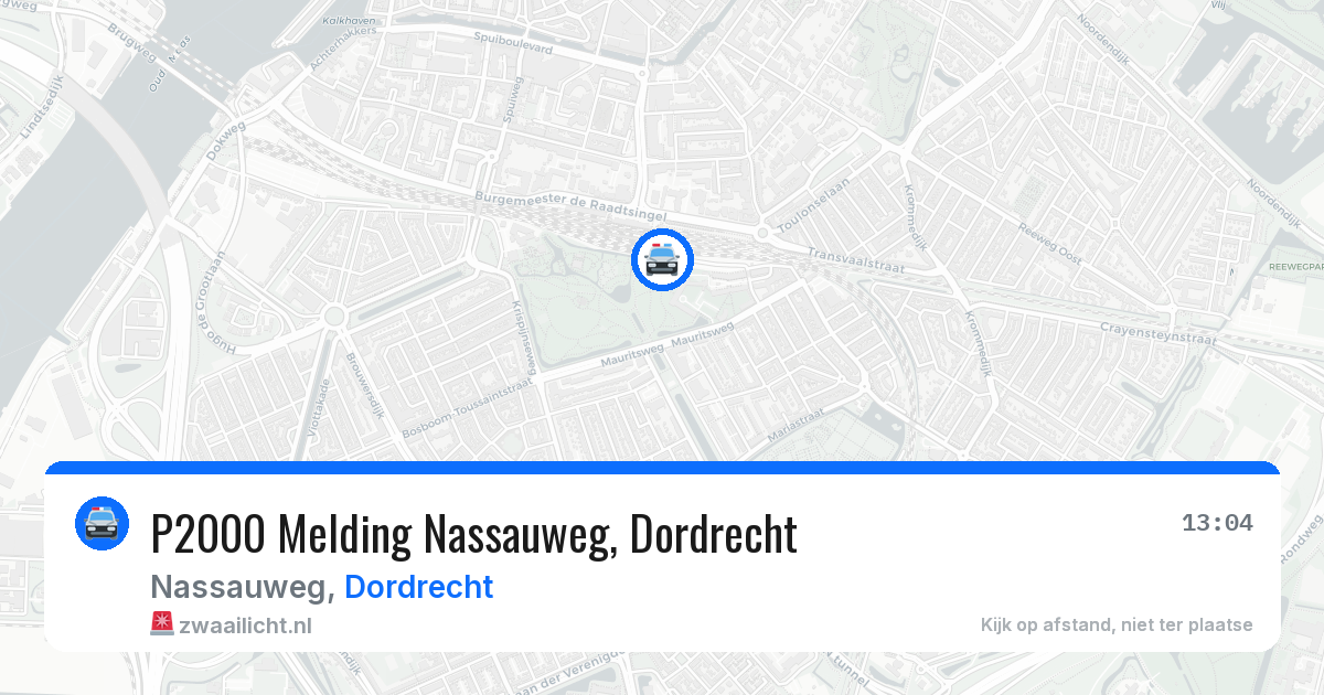 P2000 Melding Nassauweg, Dordrecht — 15 mrt 2026