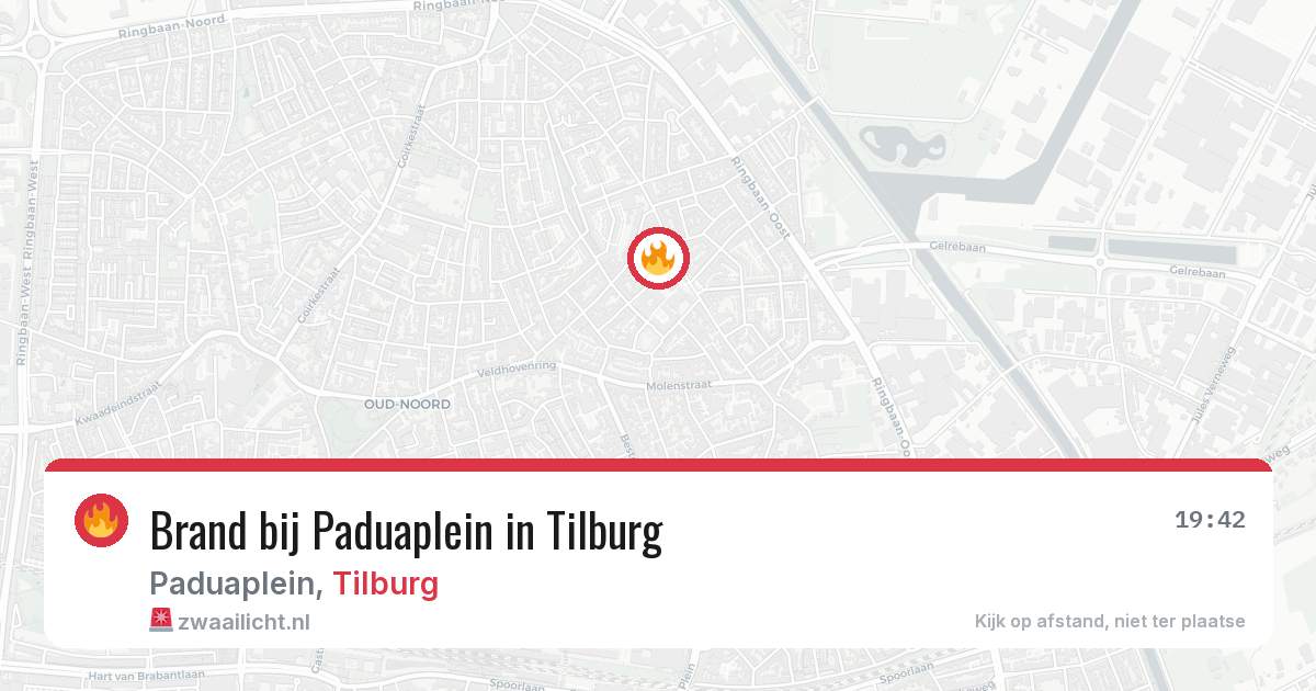 Brand bij Paduaplein in Tilburg — 26 jun 2026