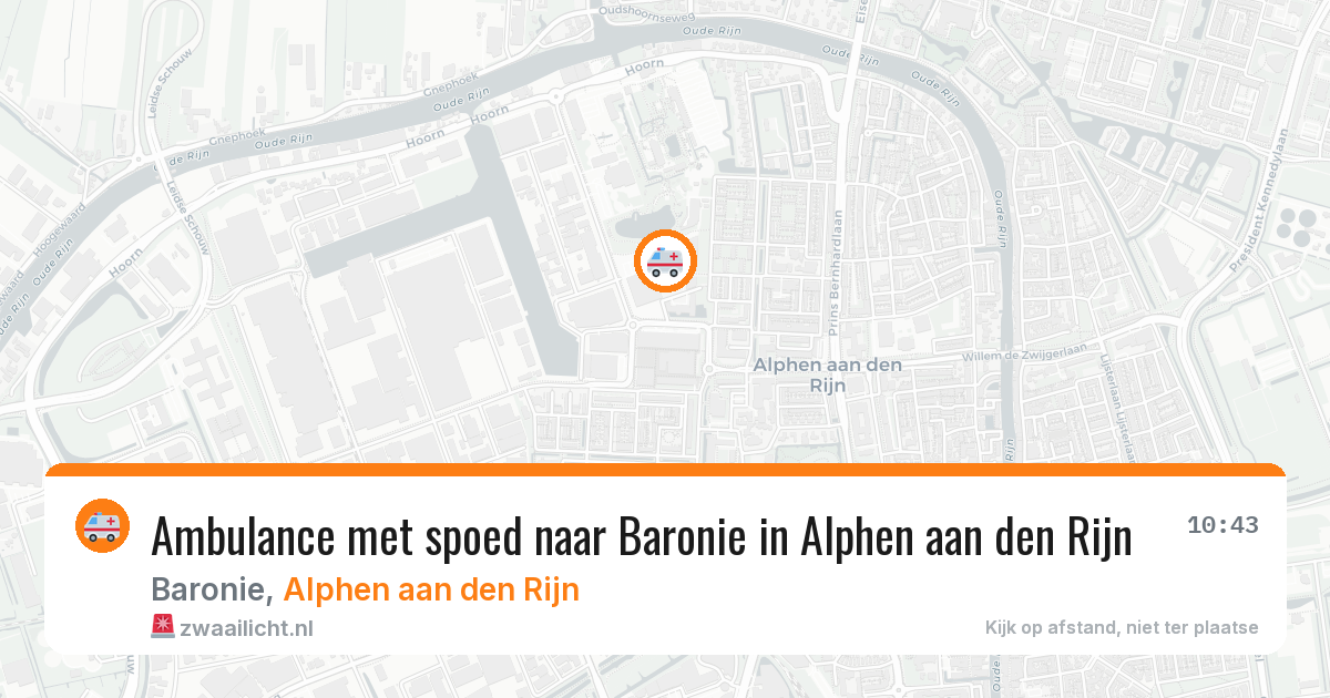 Ambulance met spoed naar Baronie in Alphen aan den Rijn — 24 jan 2026