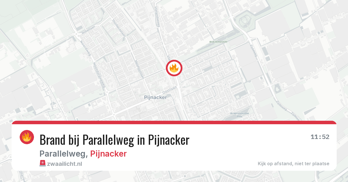 Brand bij Parallelweg in Pijnacker — 29 jan 2026