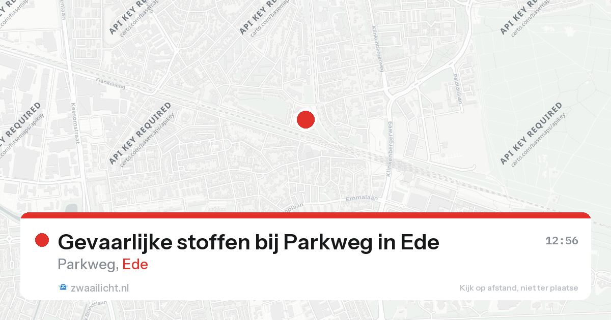 Gevaarlijke stoffen bij Parkweg in Ede — 26 aug 2026