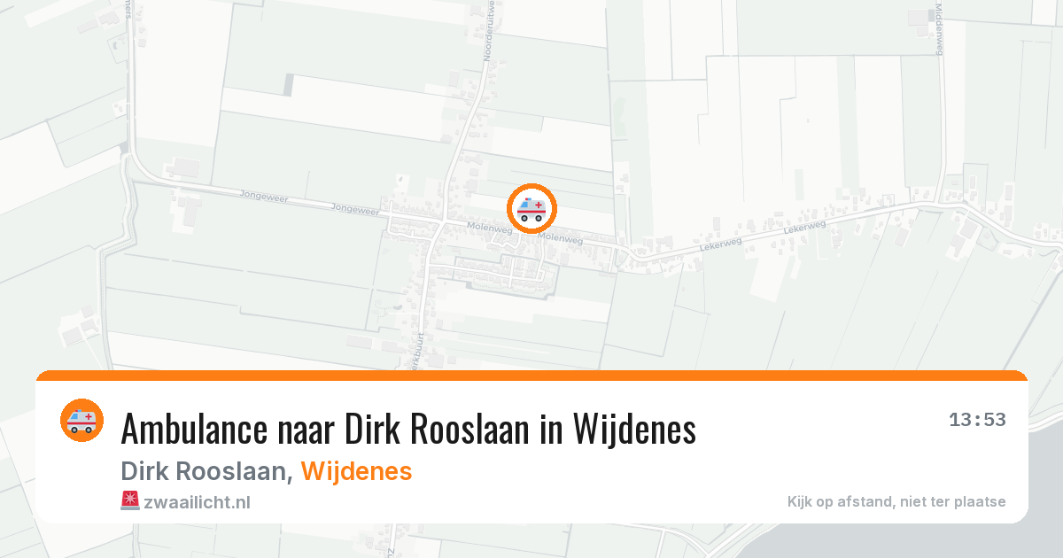 Ambulance naar Dirk Rooslaan in Wijdenes — 24 mei 2026