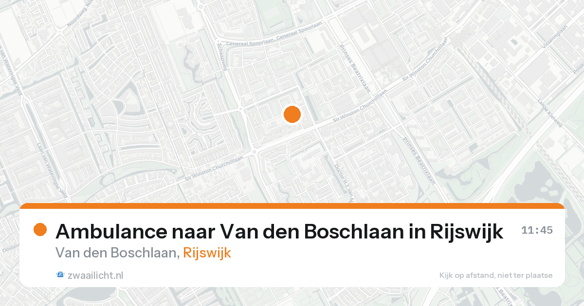 Ambulance naar Van den Boschlaan in Rijswijk — 20 aug 2026