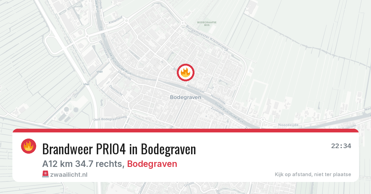 Brandweer PRIO4 in Bodegraven — 24 jun 2026 | 🚨 Zwaailicht.nl