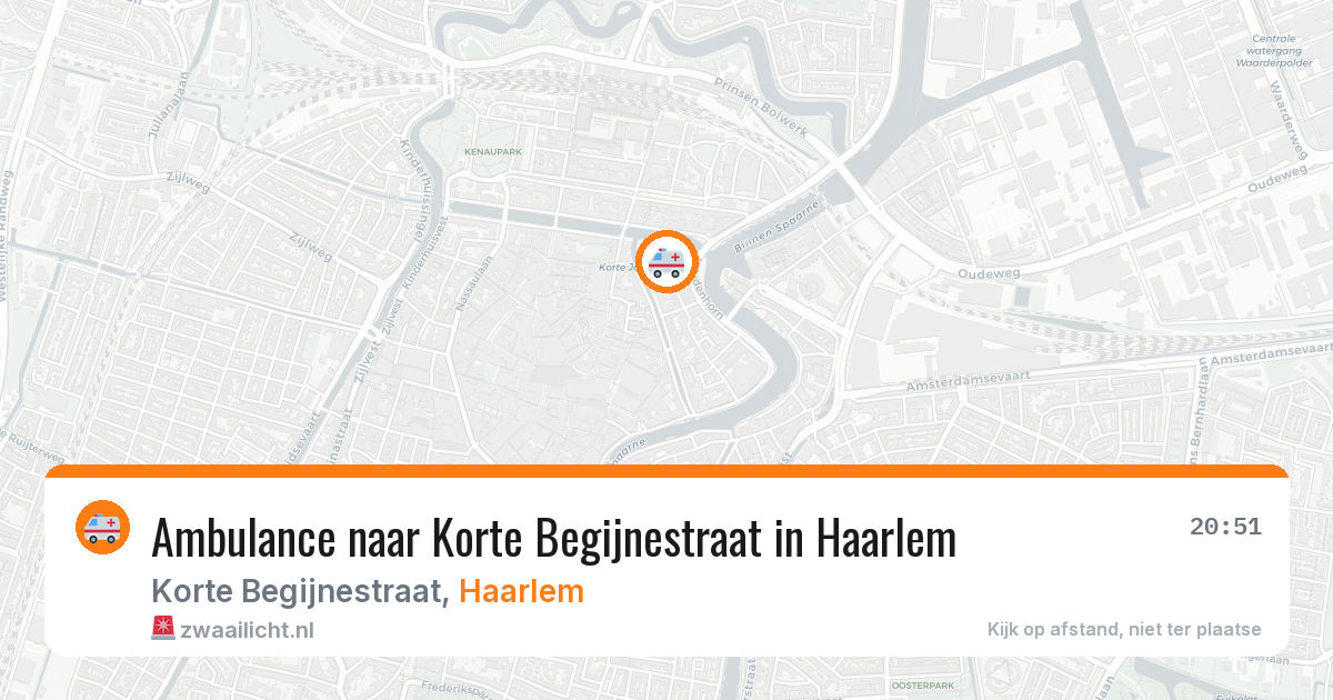 Ambulance naar Korte Begijnestraat in Haarlem — 22 mrt 2026