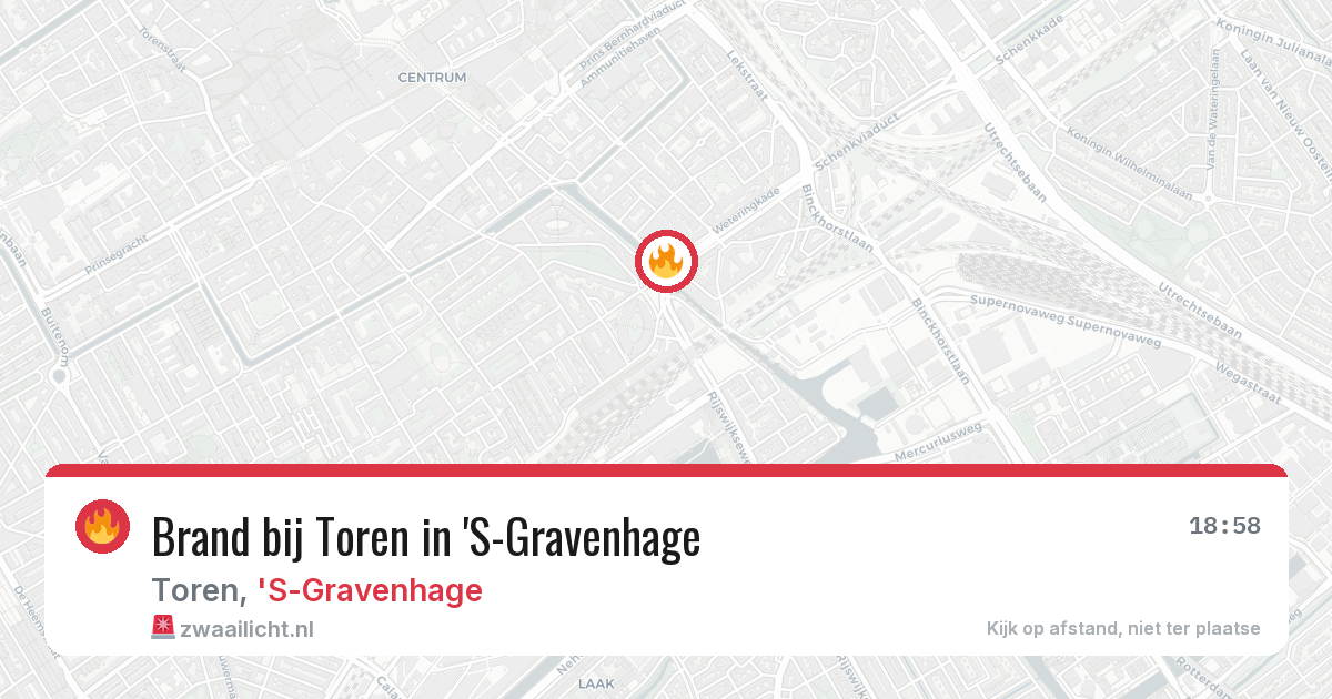 Brand bij Toren in 'S-Gravenhage — 8 mei 2026