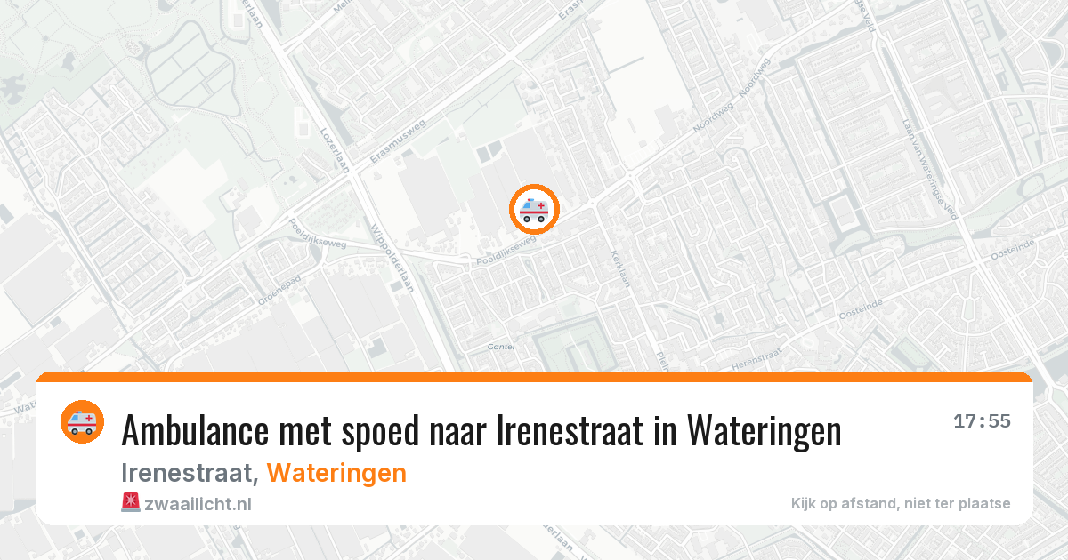 Ambulance met spoed naar Irenestraat in Wateringen — 14 aug 2026