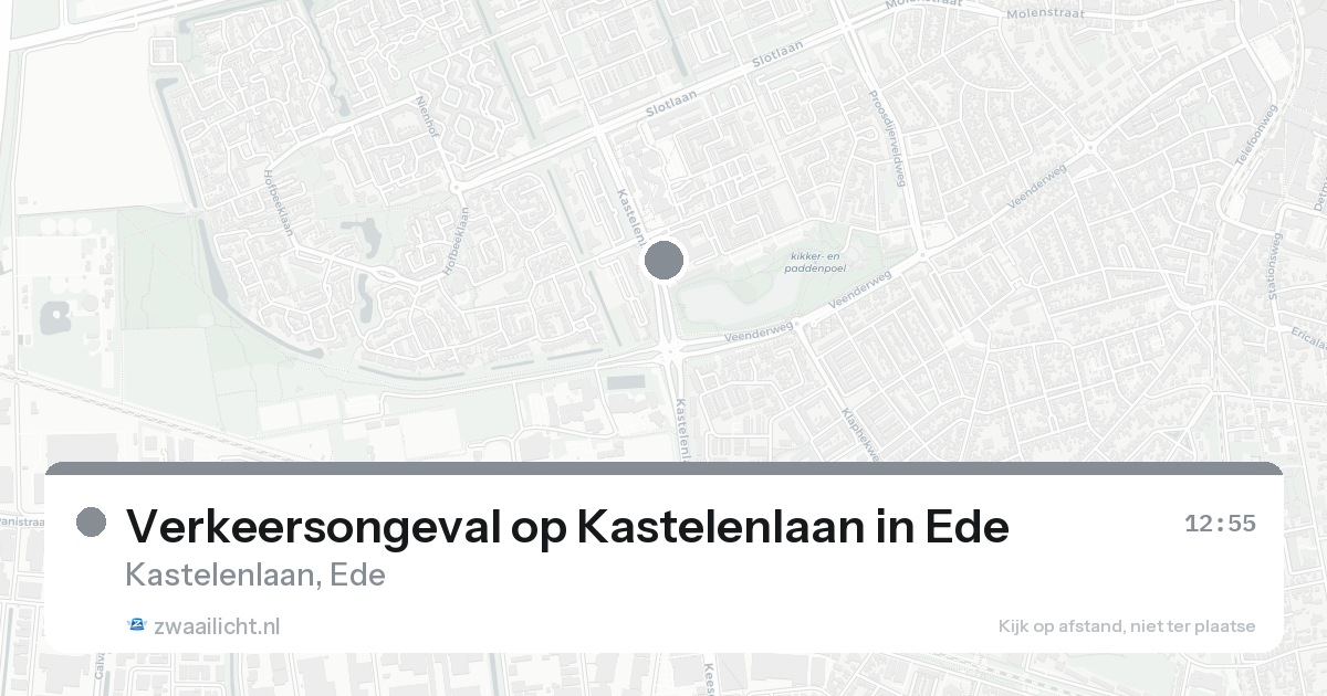 Verkeersongeval op Kastelenlaan in Ede — 17 aug 2026