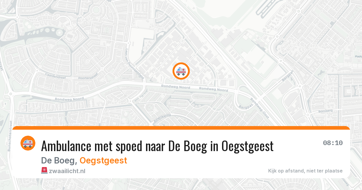 Ambulance met spoed naar De Boeg in Oegstgeest — 29 jan 2026