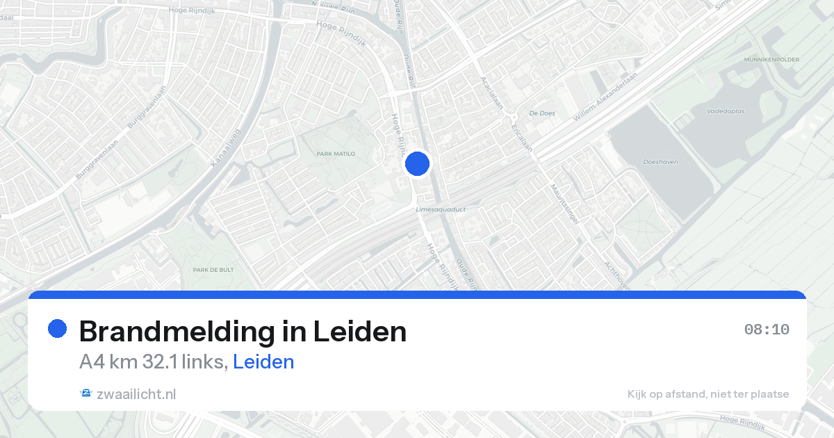 Brandmelding in Leiden — 26 aug 2026