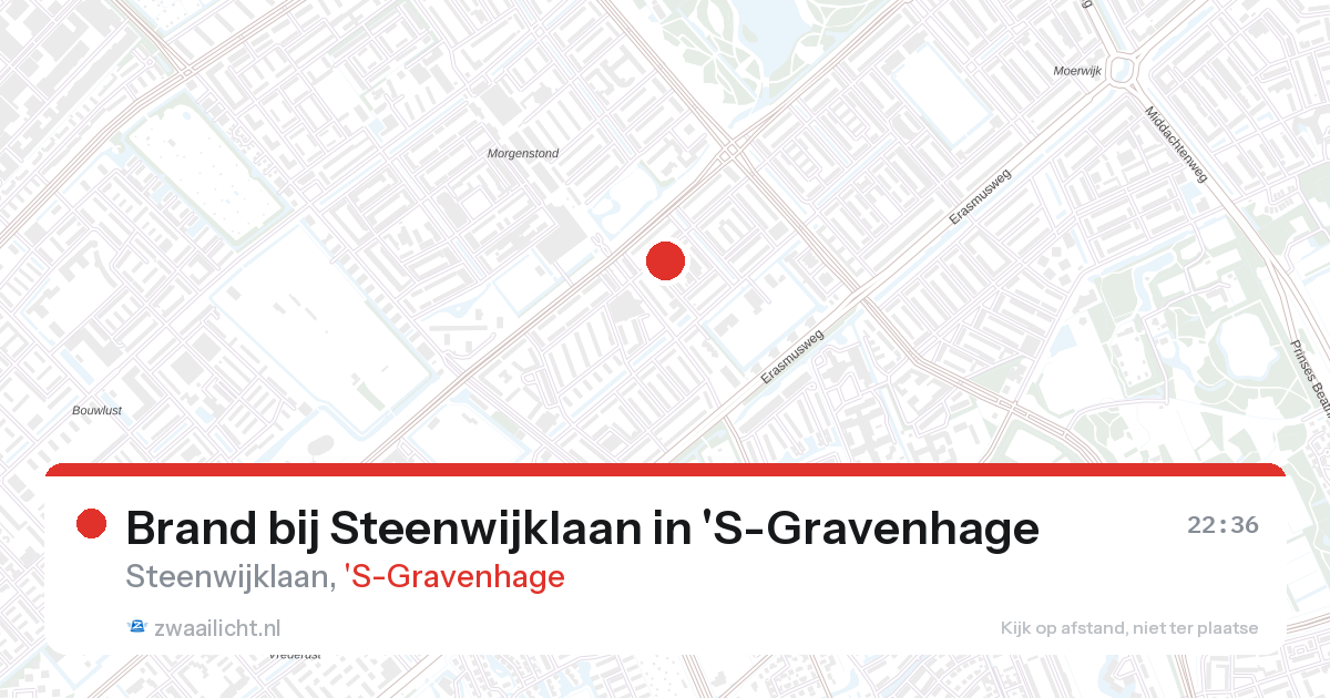 Brand bij Steenwijklaan in 'S-Gravenhage — 27 aug 2026