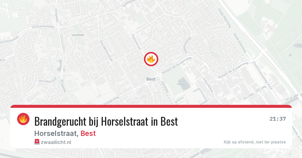 Brandgerucht bij Horselstraat in Best — 10 jun 2026