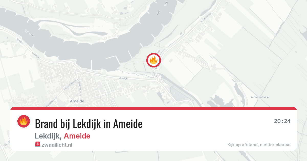 Brand bij Lekdijk in Ameide — 18 jun 2026