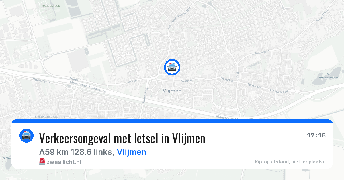 Verkeersongeval met letsel in Vlijmen — 11 jun 2026