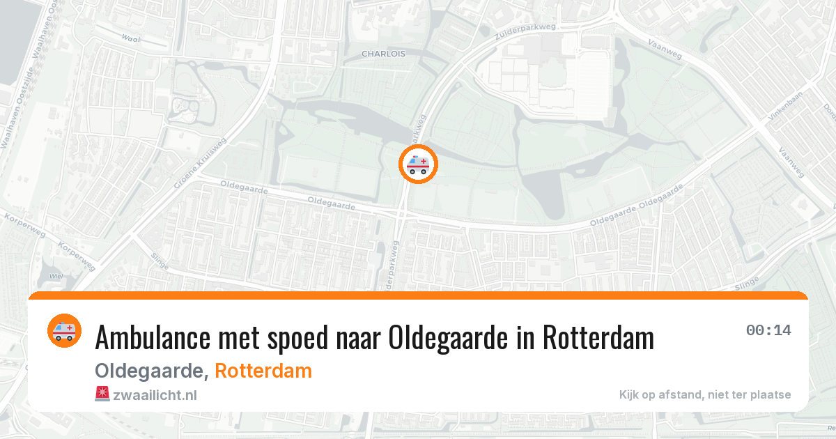Ambulance met spoed naar Oldegaarde in Rotterdam — 31 jul 2026