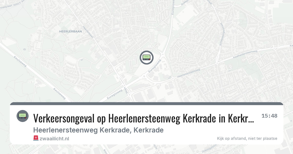 Verkeersongeval op Heerlenersteenweg Kerkrade in Kerkrade — 1 jul 2026