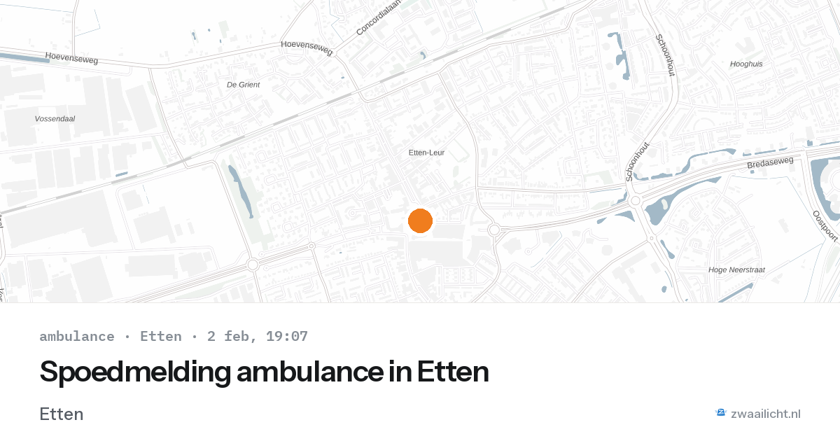 Spoedmelding ambulance in Etten — 2 feb 2026