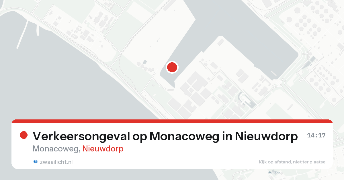 Verkeersongeval op Monacoweg in Nieuwdorp — 17 aug 2026