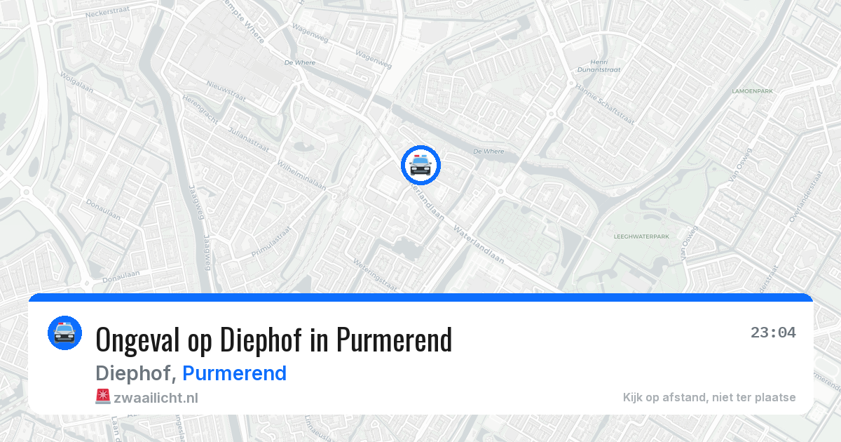 Ongeval op Diephof in Purmerend — 22 mrt 2026