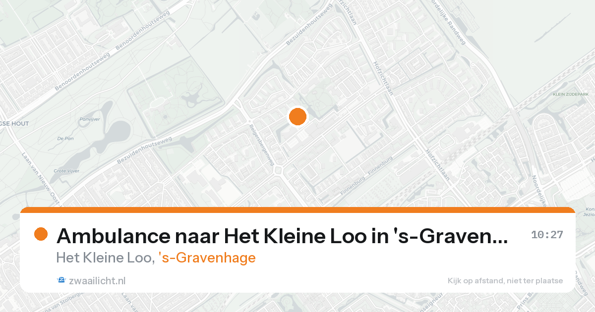 Ambulance naar Het Kleine Loo in 's-Gravenhage — 19 aug 2026
