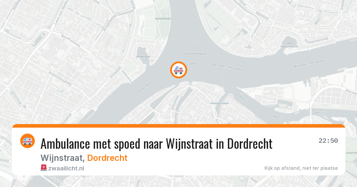 Ambulance met spoed naar Wijnstraat in Dordrecht — 25 jun 2026