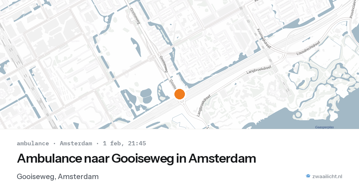 Ambulance naar Gooiseweg in Amsterdam — 1 feb 2026