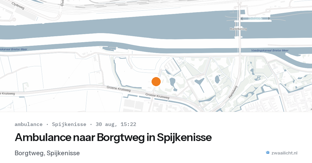 Ambulance naar Borgtweg in Spijkenisse — 30 aug 2026