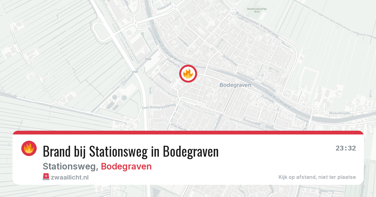 Brand bij Stationsweg in Bodegraven — 27 jun 2026