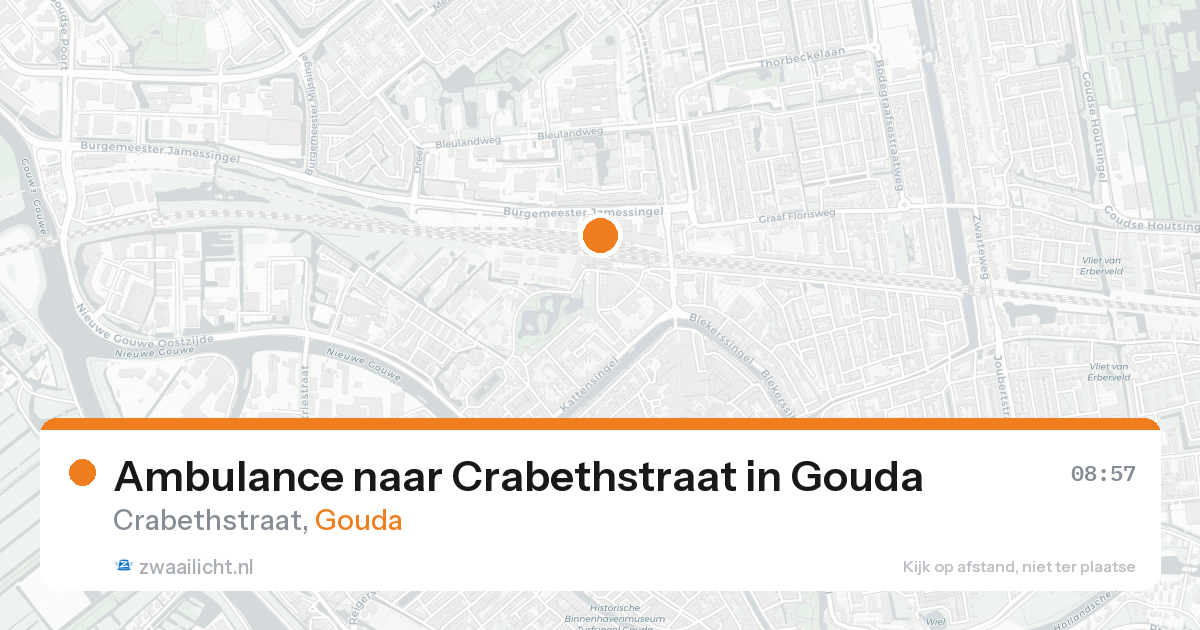 Ambulance naar Crabethstraat in Gouda — 17 aug 2026