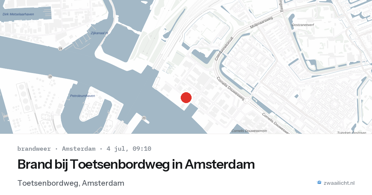 Brand bij Toetsenbordweg in Amsterdam — 4 jul 2026