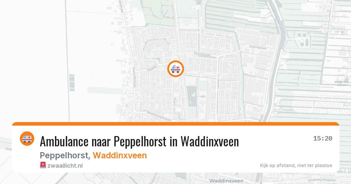 Ambulance naar Peppelhorst in Waddinxveen — 4 aug 2026