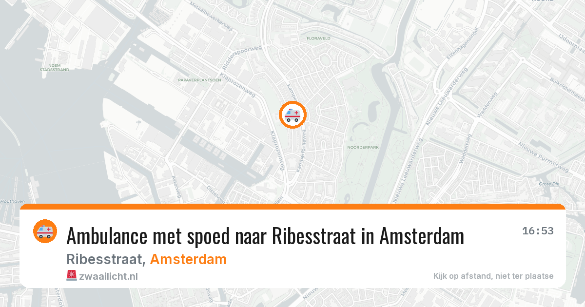 Ambulance met spoed naar Ribesstraat in Amsterdam — 17 mrt 2026