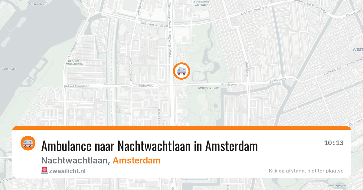 Ambulance naar Nachtwachtlaan in Amsterdam — 20 mei 2026
