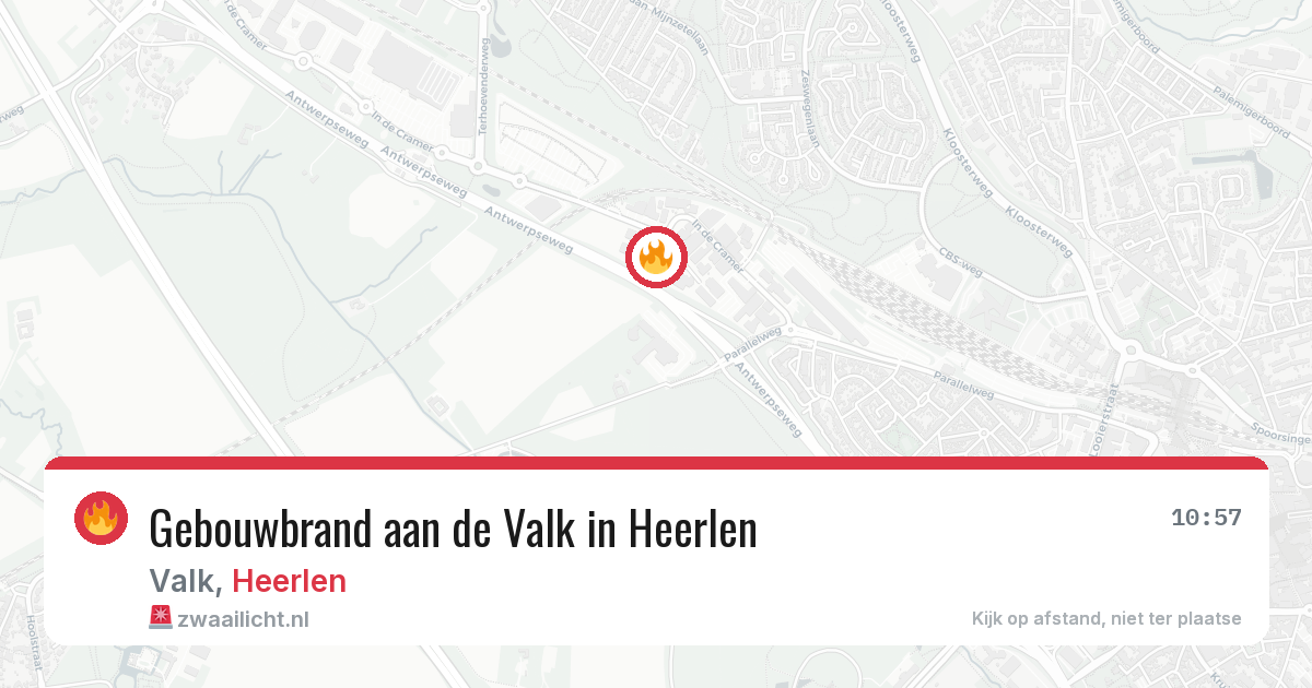 Gebouwbrand aan de Valk in Heerlen — 26 mrt 2026