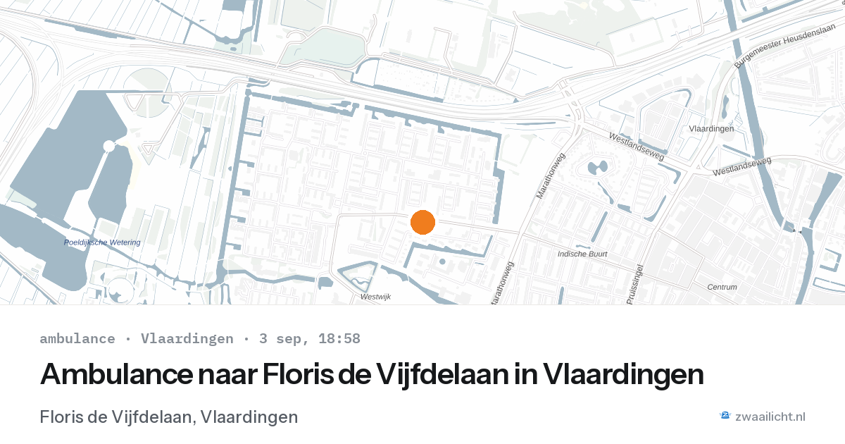 Ambulance naar Floris de Vijfdelaan in Vlaardingen — 3 sep 2026