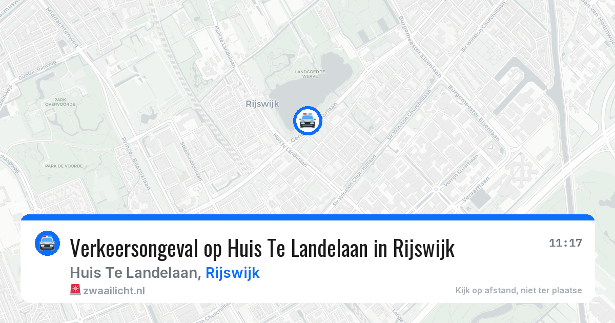 Verkeersongeval op Huis Te Landelaan in Rijswijk — 1 apr 2026