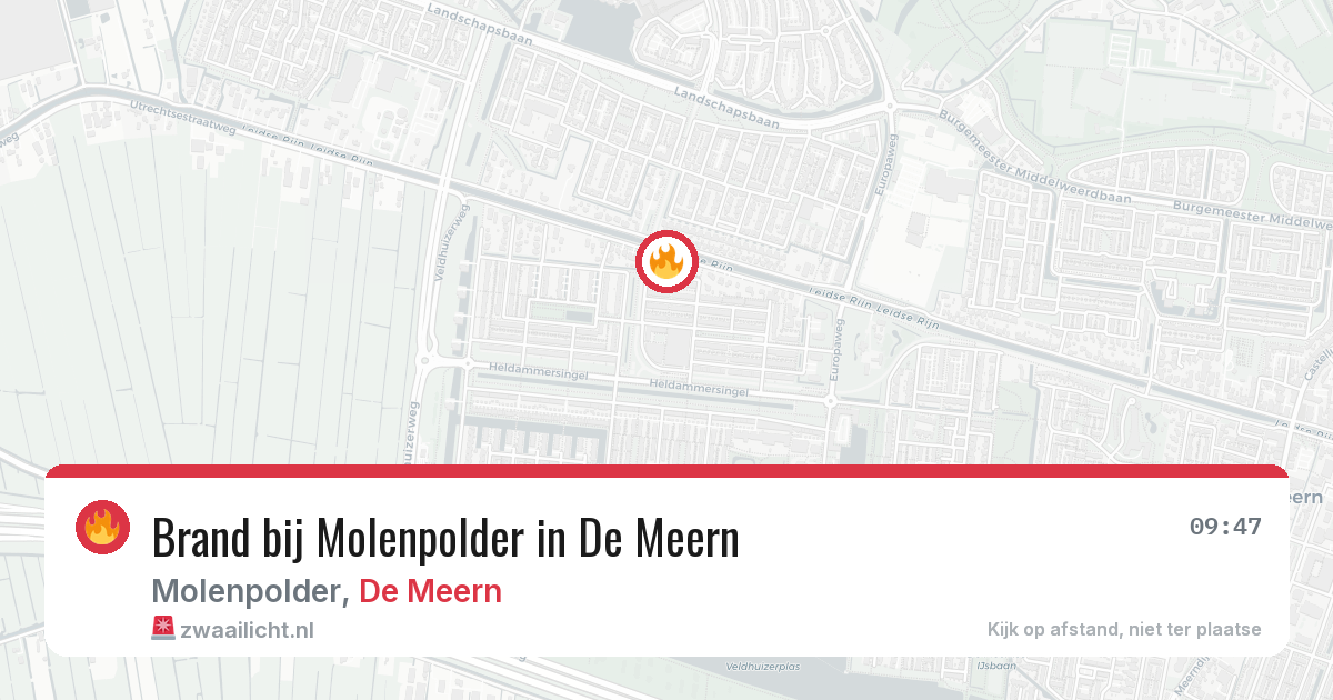 Brand bij Molenpolder in De Meern — 27 mei 2026