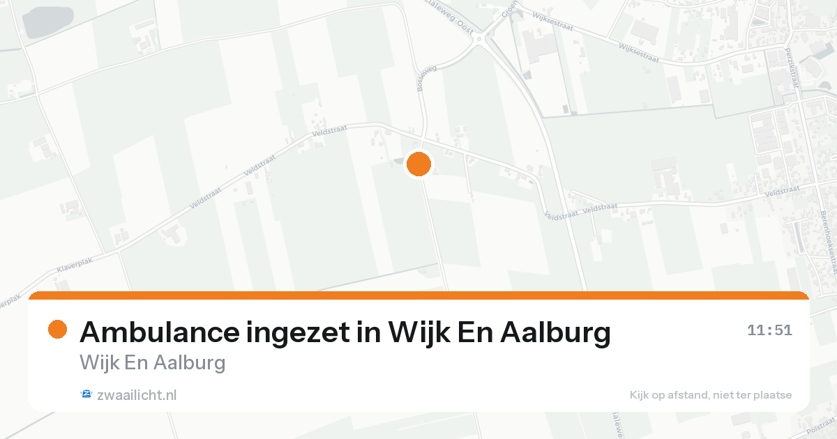 Ambulance ingezet in Wijk En Aalburg — 17 aug 2026