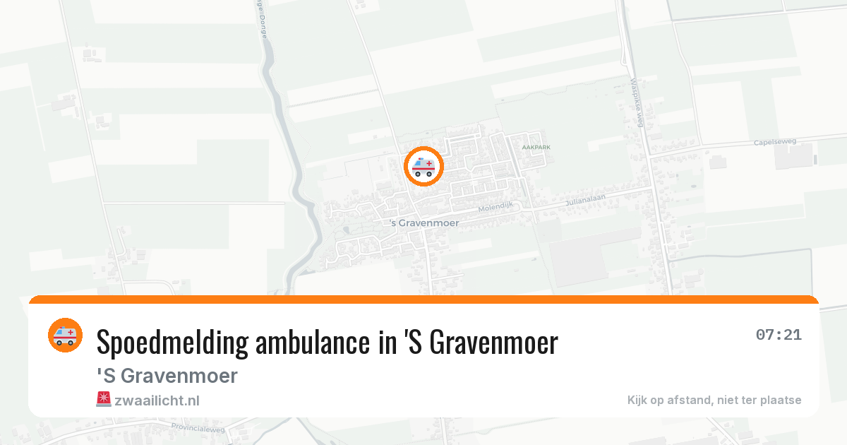 Spoedmelding ambulance in 'S Gravenmoer — 31 mei 2026