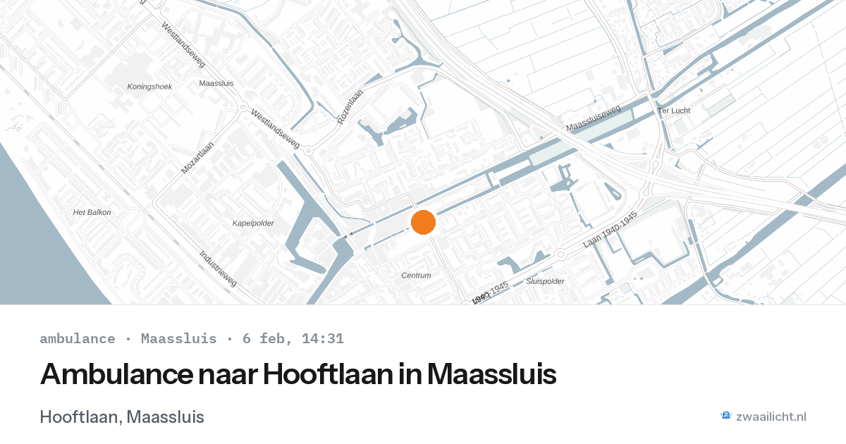 Ambulance naar Hooftlaan in Maassluis — 6 feb 2026