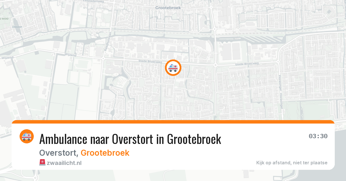 Ambulance naar Overstort in Grootebroek — 25 jul 2026